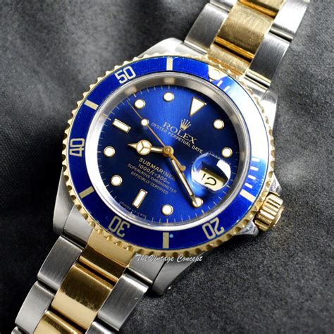 rolex submariner blue 2006|2006 rolex submariner two tone.